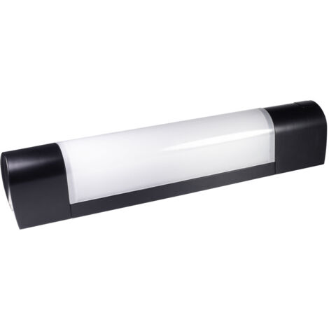 Applique LED noir 7W, 500 lm, IP21, 4000K, interrupteur on/off, bornier intégré, garantie 5 ans - Tibelec