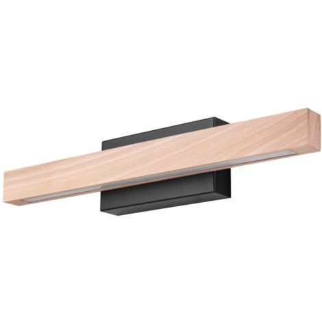 applique led onli "dora" metallo e legno, 60x5,6x8 cm