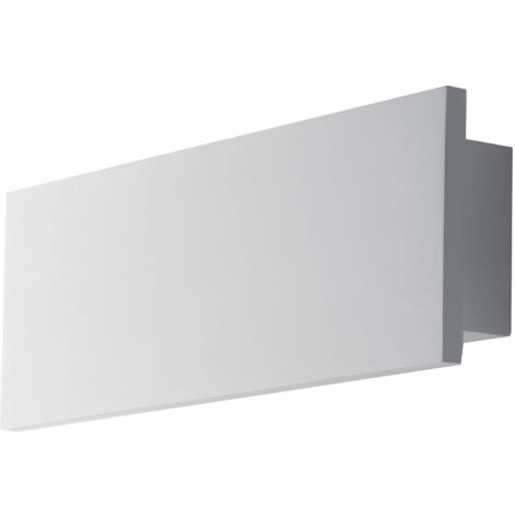"Applique LED ORTISEI in gesso bianco verniciabile 8W 4000K 22 cm."