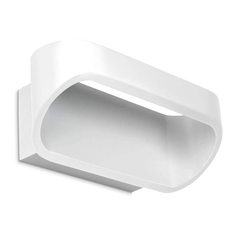 Oval - Petite Applique Murale led 1 Lumière Up & Down Blanc - Leds-c4