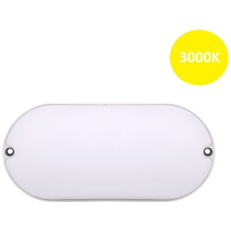 Applique led ovale 15W bianco per esterno giardino balcone lampada da parete impermeabile  Calda