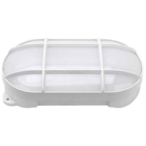 Applique LED ovale Cercis avec grille 15W 4000K Blanc