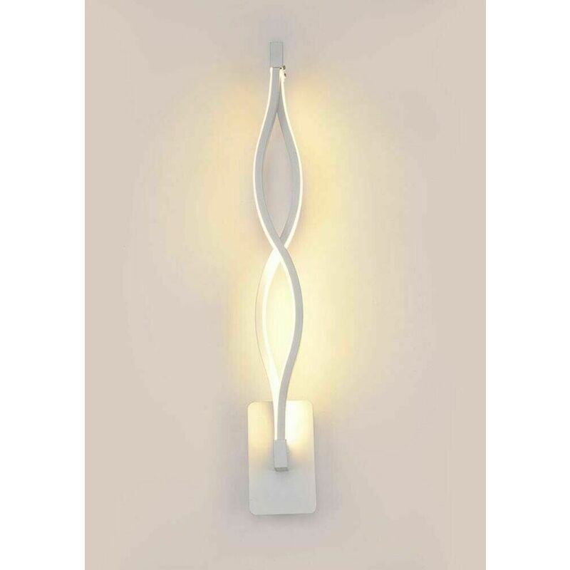 Image of Applique led parete 9w lampada muro spirale bianco moderno luce calda 3000k fredda bianca 6500k
