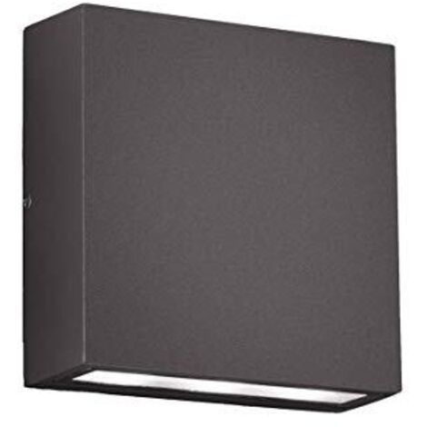 Applique Led Parete Esterno Quadrata Doppia Luce Antracite H14 Thames GD Trio