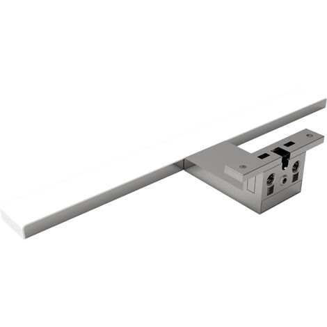 Applique led pour miroir - Lumen : 417 lm - Alimentation : 220 V - Décor : Chromé - Indice de protection : IP 44 - Longueur : 300 mm - Matériau : ABS - Nombre de LED : 60  - VOKIL