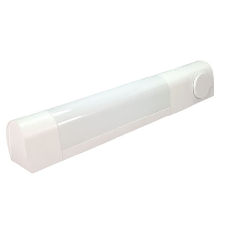 Applique LED + prise Blanc 7W, 500 lm, IP21, 4000K, interrupteur on/off, bornier intégré, garantie 5 ans - Tibelec