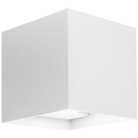 Applique led quadrata da parete con fascio regolabile mod. Marbella colore bianco