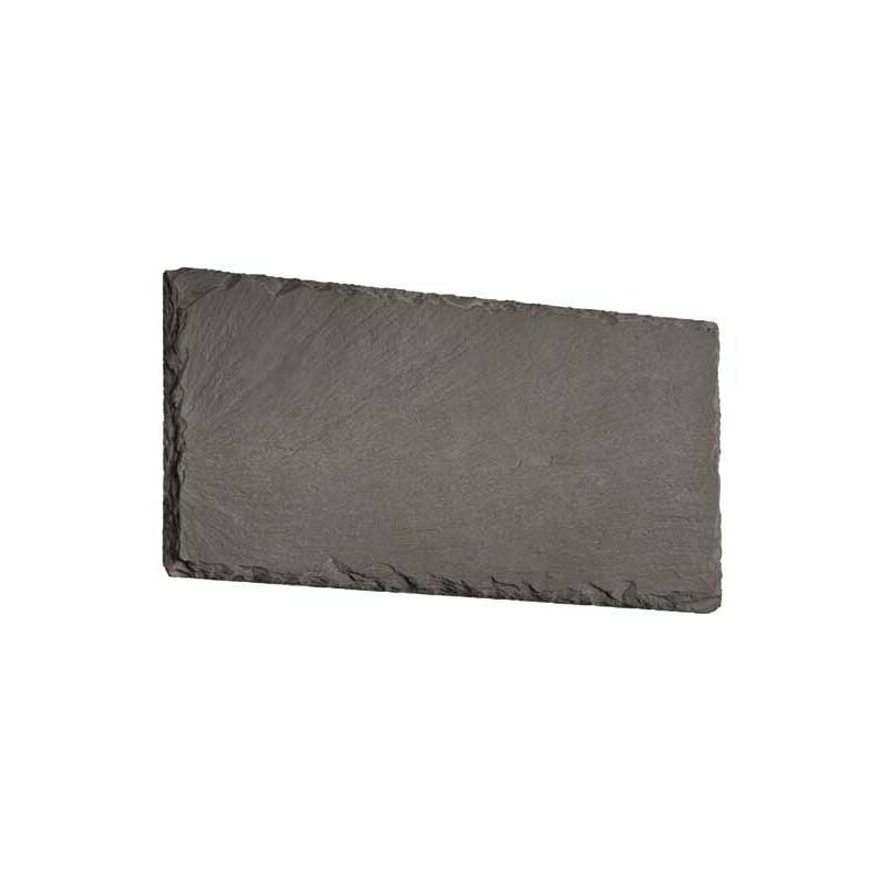 Applique led rectangulaire Raven en ardoise noire, éclairage indirect, intensité réglable avec interrupteur, l. 25cm.