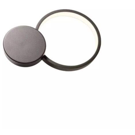 Applique led redo group cronos 01 2533 2534 2535 dimmerabile alluminio, finitura metallo nero