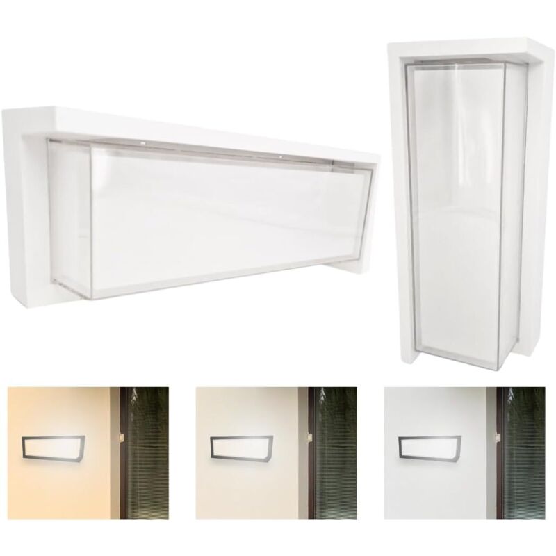 Applique Led Rettangolare 24w con Luce Regolabile Bianco