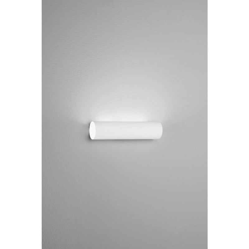 Image of Intec - Applique led roller in gesso bianco verniciabile 7W con luce calda e naturale - Bianco