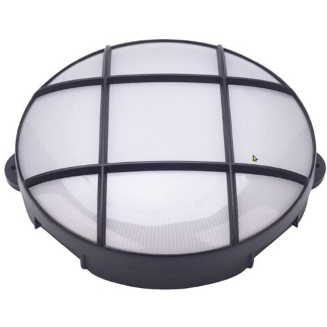 Applique LED ronde Oxalis avec grille 15W 4000K Noir