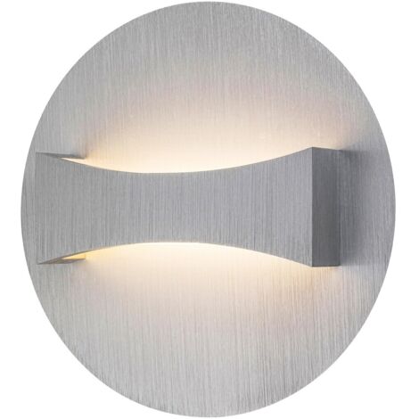Applique LED rotonda 6W alluminio spazzolato Neville Rabalux