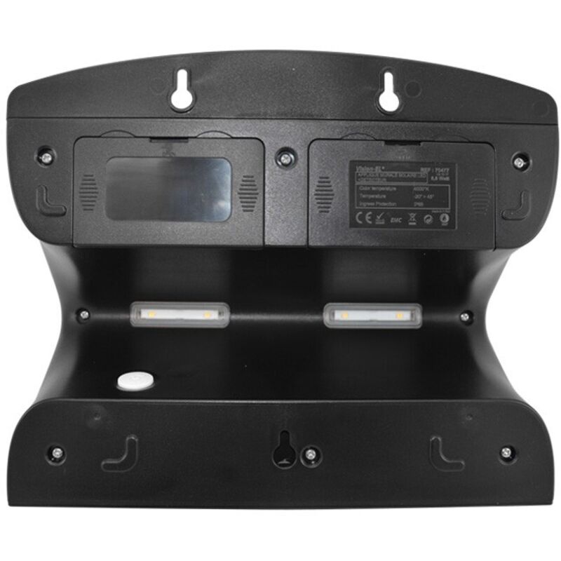 Applique solaire led sunny vigne - 6.8W Miidex Lighting® blanc-neutre-4000k - noir