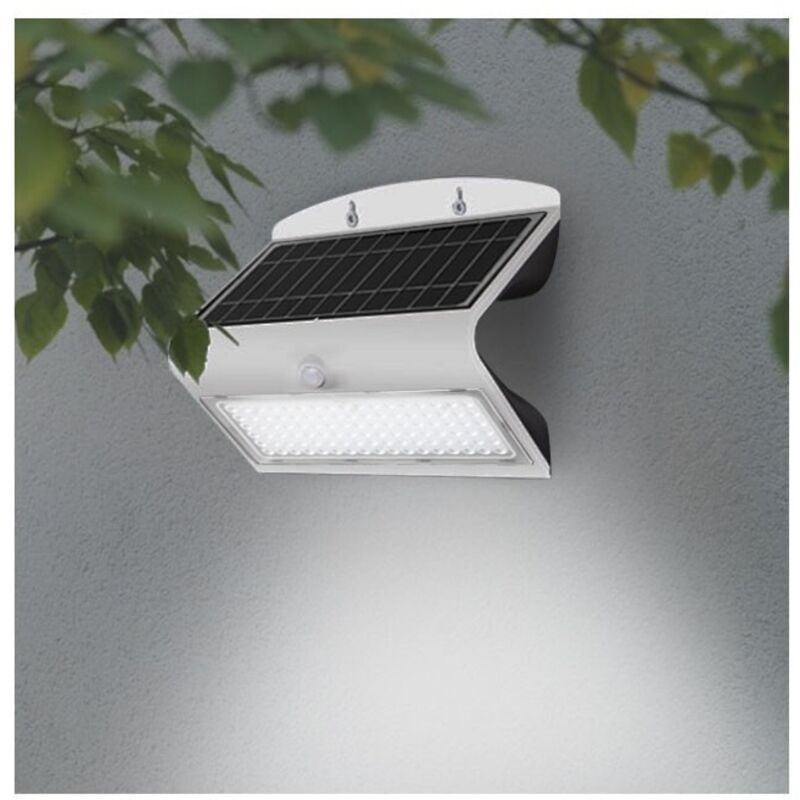 Applique solaire led sunny vigne - 6.8W Miidex Lighting® blanc-neutre-4000k - blanc