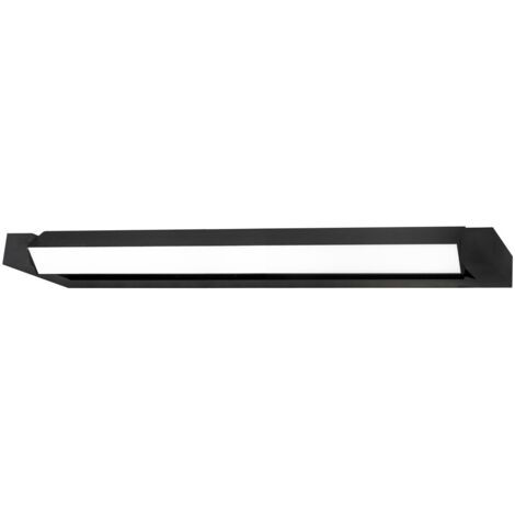 Applique LED specchio 90cm 32W nera orientabile Aster