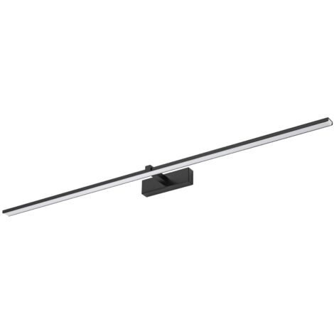 Applique LED specchio Venus 120 cm 24W nera IP44 4200K