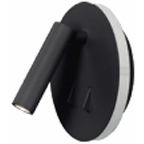 Applique led tête de lit Cayman noir mat