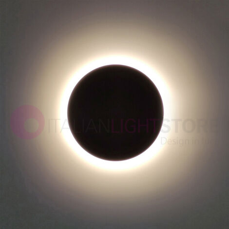 Applique led tonda da parete mod. Luna colore antracite