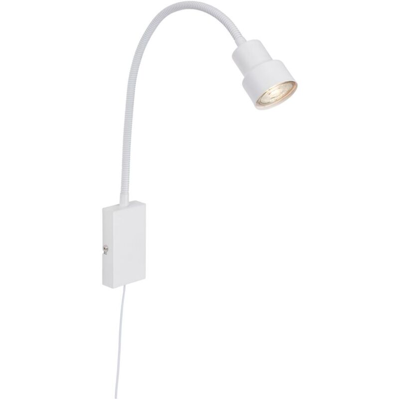Applique led Touch Briloner leuchten tusi, 5 w, 400 lm, IP20, blanc, métal, incl., 1x GU10, 57,7 x 11,5 x 6 cm