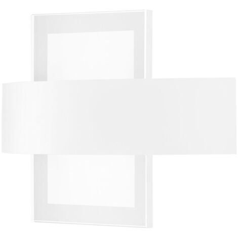 "Applique LED TRESOR in metallo bianco con diffusore in vetro 11W 4000K (luce naturale)"