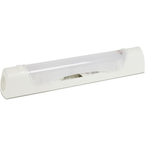 Applique LED tube standard S19 - 470mm - Avec interrupteur et prise rasoir - Blanc - 189869 - Sarlam