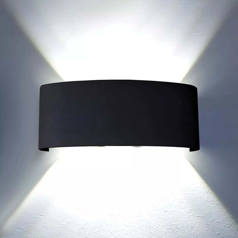 Applique LED Up e Down Nero 24w 1P65 6500k