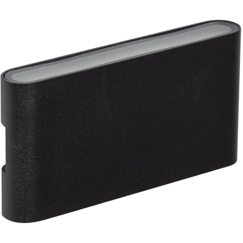 Applique Murale led Extérieure Aluminium Vesta 12W Éclairage Double Face Noire 2700K Blanc chaud