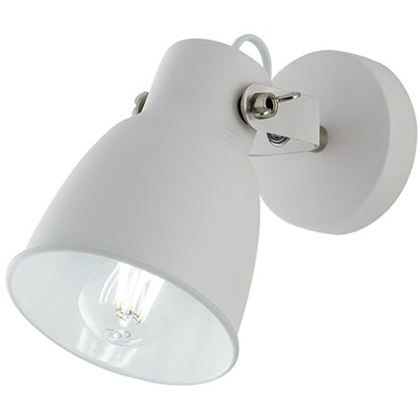 "Applique LEGEND in metallo bianco con finiture nichel"