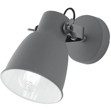 "Applique LEGEND in metallo grigio con interno bianco"