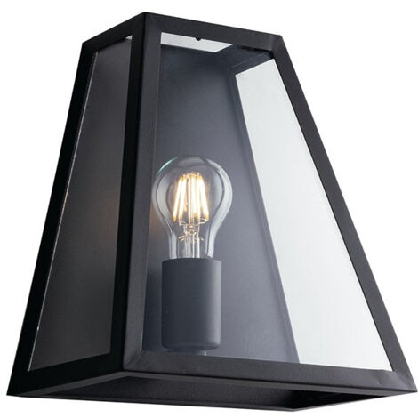 Applique LEXINGTON in metallo nero con diffusore in vetro