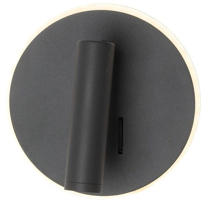 Applique Liseuse led emmy Hotel Anthracite 12W Température de Couleur: Blanc chaud 2700K