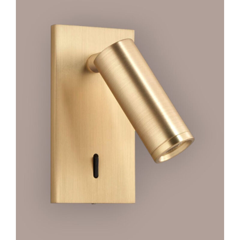 Applique liseuse led encastrable laiton mat Asias