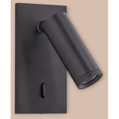 Applique liseuse led encastrable noir mat Asias