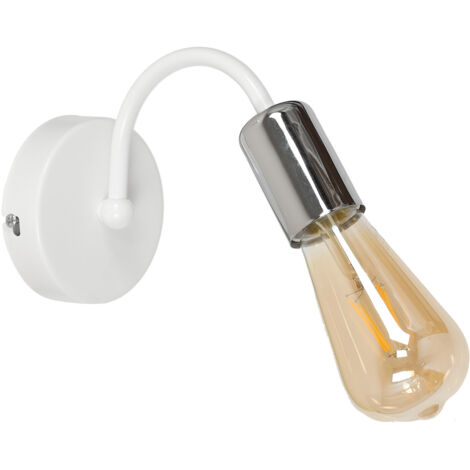 Applique loft bianca/cromo Dow 1 luce E27 15W Luminex