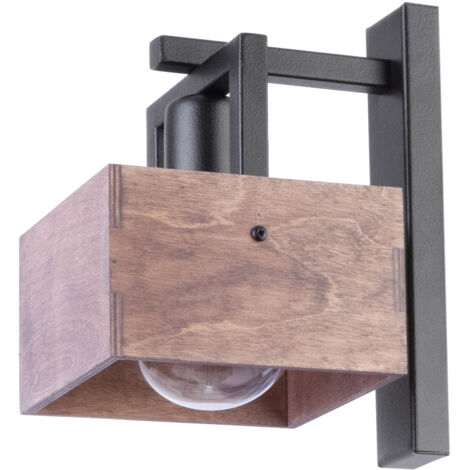 Applique loft Dakota nero/marrone E27 Sigma Lighting