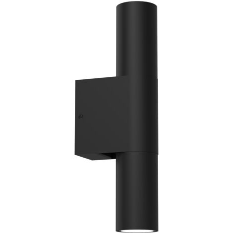 Applique loft tube noir haut/bas 2xGU10 8W Wall Luminex