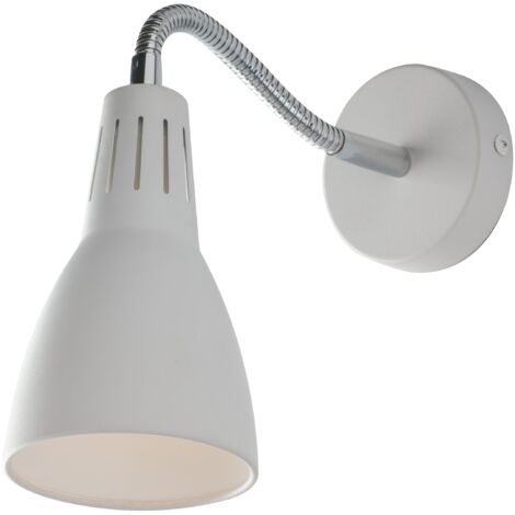"Applique LOGIKO in metallo bianco con diffusore orientabile"