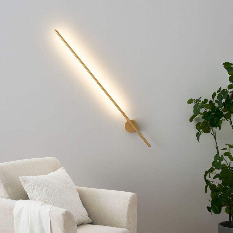 Applique longiligne dorée lumière LED - Mandal