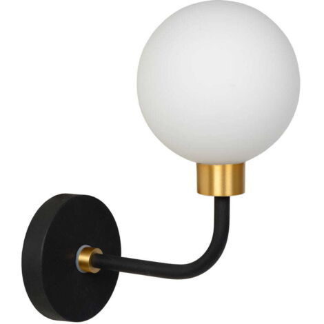 Applique Lucide Berend in vetro G9 33W nero bianco oro