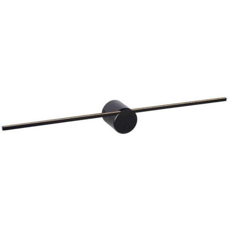 Applique Lucide Mizar LED 6W 2700K nera 60cm alluminio IP44