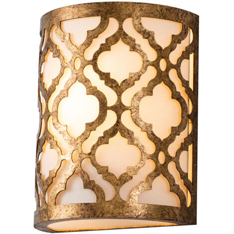 Applique lumineuse acier doré H 25,4 cm 1 flamme lumière couloir lumière escalier