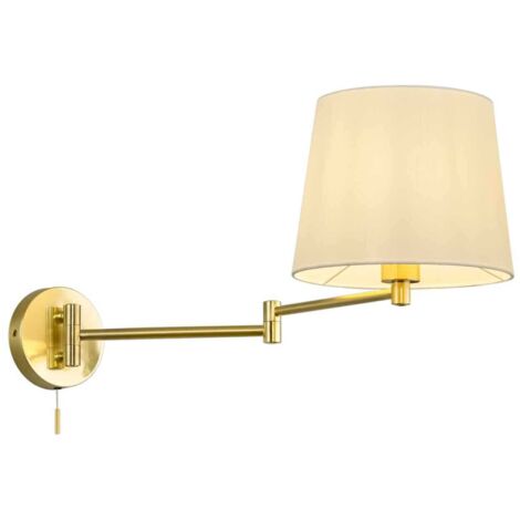 Applique LYON Trio ottone/oro con paralume bianco E27