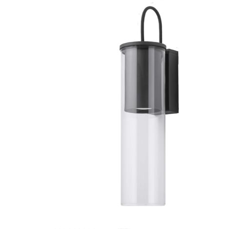 Applique Manacor 1xGU10 Light Prestige nero vetro 25cm