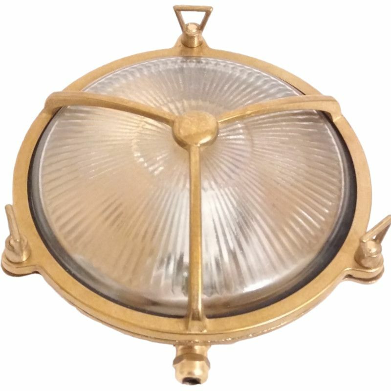Applique Maritime extérieur Laiton massif IP64 Maison Jardin - Laiton, Clair/Transparent