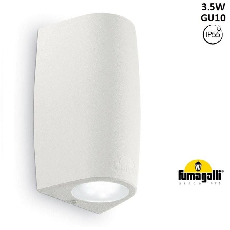 Image of Fumagalli - Applique da parete Marta 90-1 - GU10 - IP55 - 3,5W - Bianco neutro