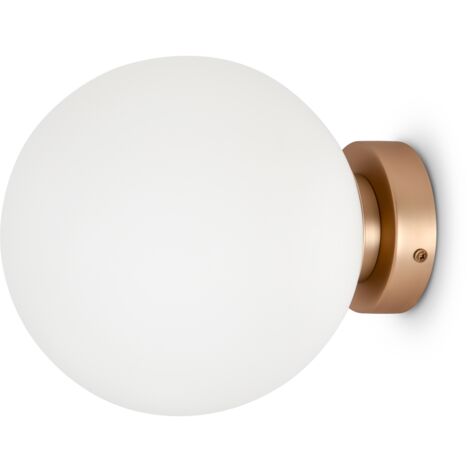 Applique Maytoni Basic Form globe blanc E14 laiton doré