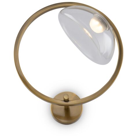 Applique Maytoni Lunare ottone vetro LED 5W 3000K calda