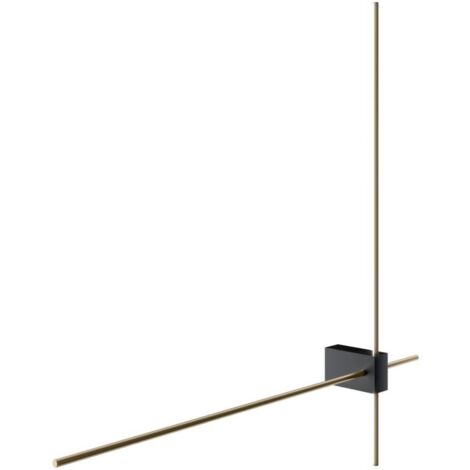 Applique Maytoni Pars LED 12W nero oro 3000K 63cm IP20