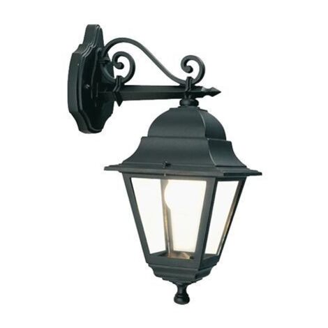 Applique Media In Basso E27 linea old nero